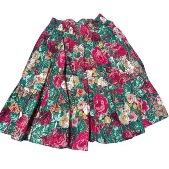 EUC Vintage Square Up Floral Skirt Size Small Western Prairie Cottage Halloween - Picture 4 of 4